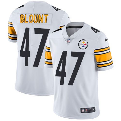 Men Pittsburgh Steelers #47 Blount Nike White Game Team NFL Jersey->pittsburgh steelers->NFL Jersey